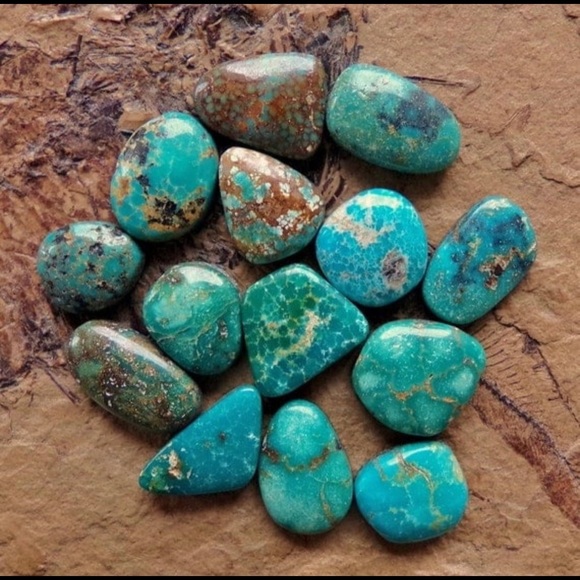 Kingman Turquoise Sunray Natural Gemstone 925 Handcrafted Ring - Picture 6 of 8